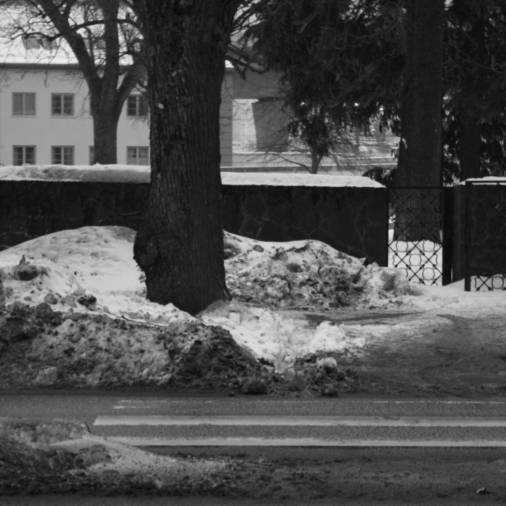 Dirty Snow. Wall in Kristiansand